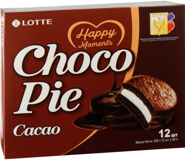 Пирожное LOTTE Choco Pie cacao бисквитное в шоколадной глазури, 336г - 0D7105C4 1223 41D7 8Bb3 25Bb75F22730