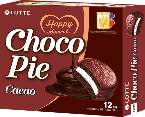 Пирожное LOTTE Choco Pie cacao бисквитное в шоколадной глазури, 336г - 1Bc34D86 59E2 4351 B1E1 43323790674A