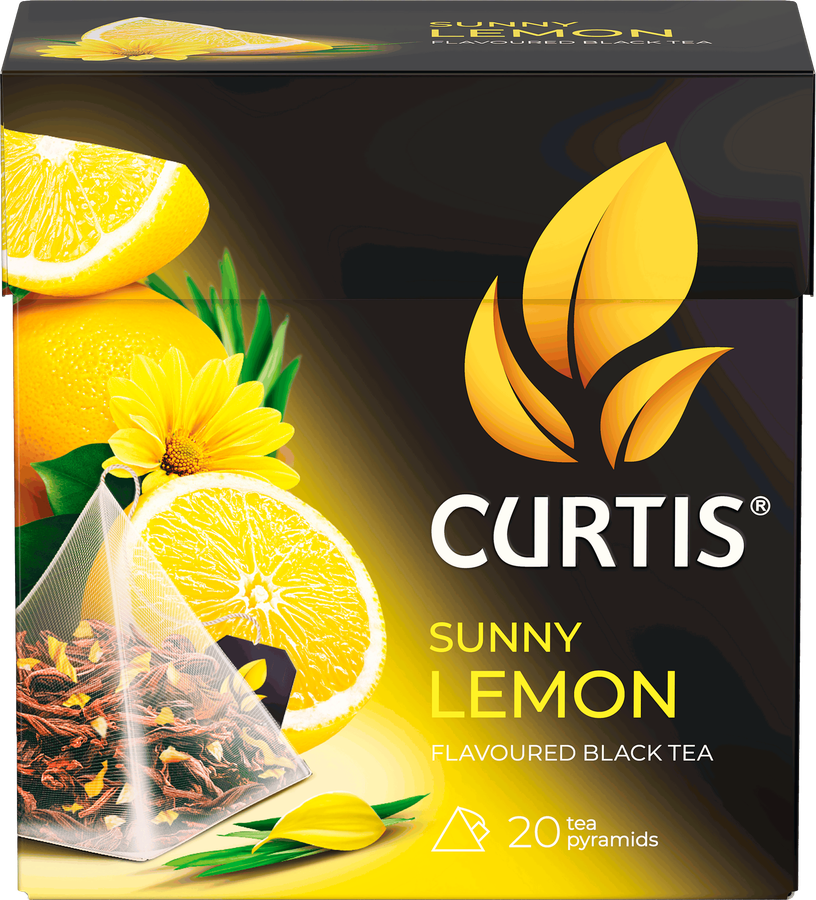 Чай черный CURTIS Sunny Lemon с ароматом цитрусовых, 20пир