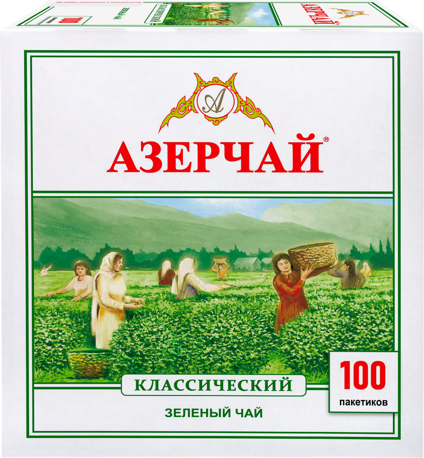 Чай зеленый АЗЕРЧАЙ Классический, 100пак
