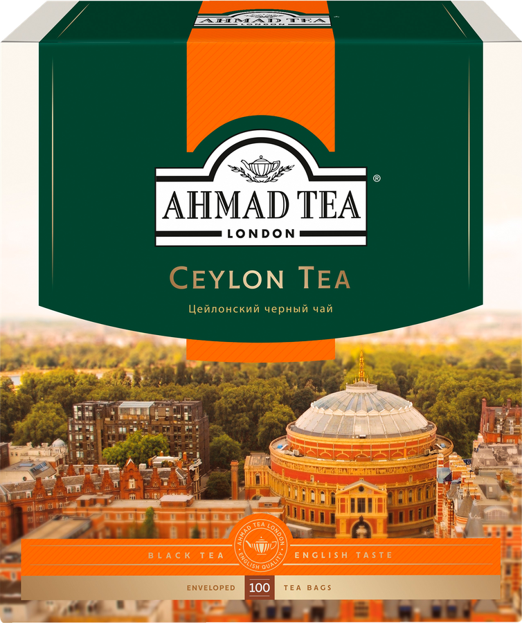 Чай черный AHMAD TEA Цейлонский, 100пак