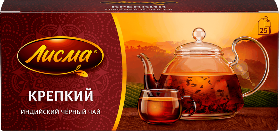 Чай черный ЛИСМА Крепкий, 25пак