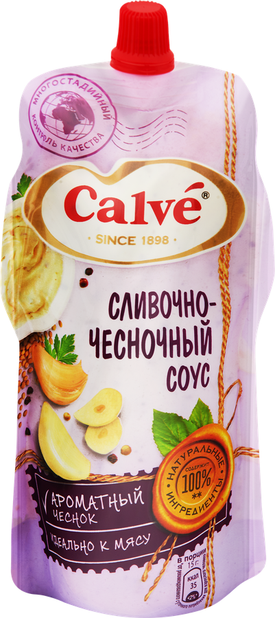 Соус для мяса CALVE Сливочно-чесночный, 230г