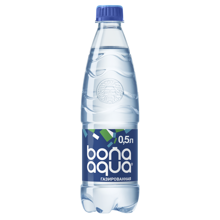 Вода питьевая BONA AQUA газированная, 0.5L