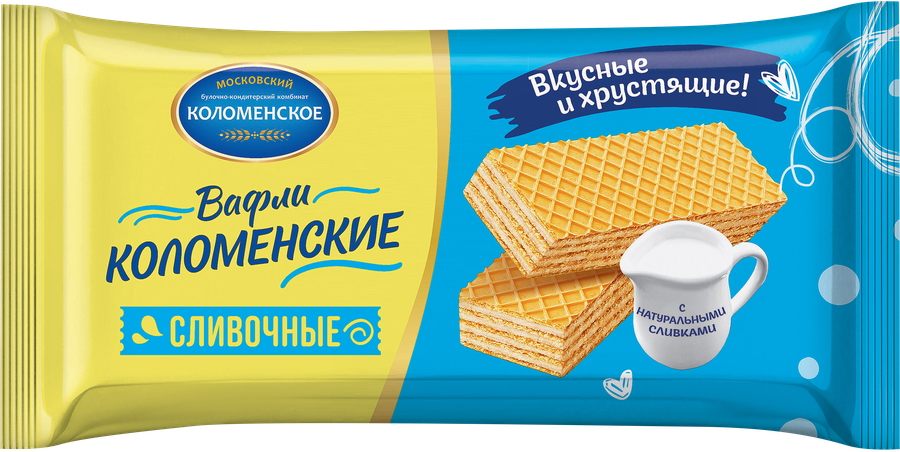 Вафли КОЛОМЕНСКОЕ Сливочные традиционные, 200г
