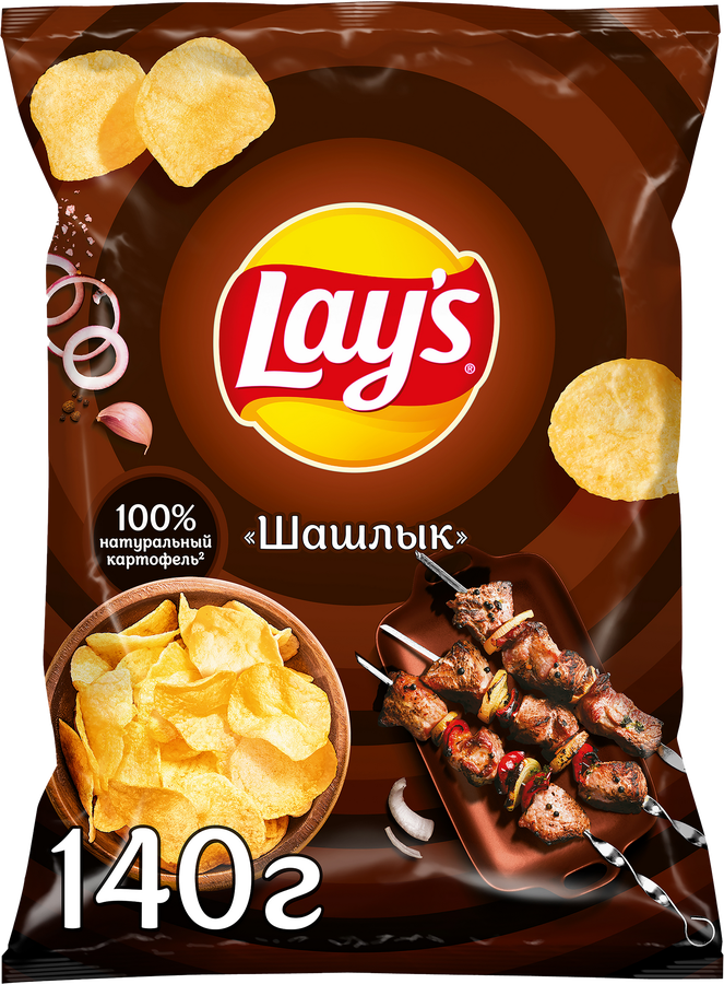 Чипсы картофельные LAY'S со вкусом шашлыка, 140г