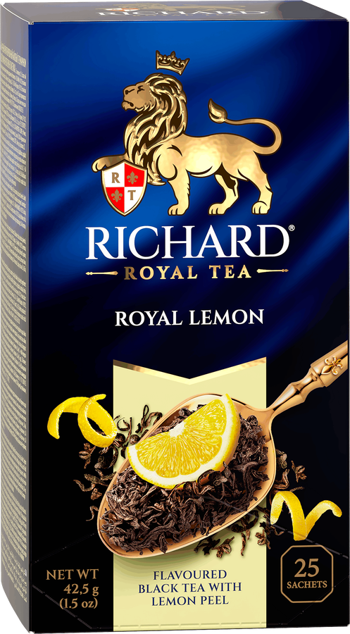 Чай черный RICHARD Royal Lemon арома, 25пак - 46C62Dcf D3C1 49C2 Afde 8F76E056D3Ad