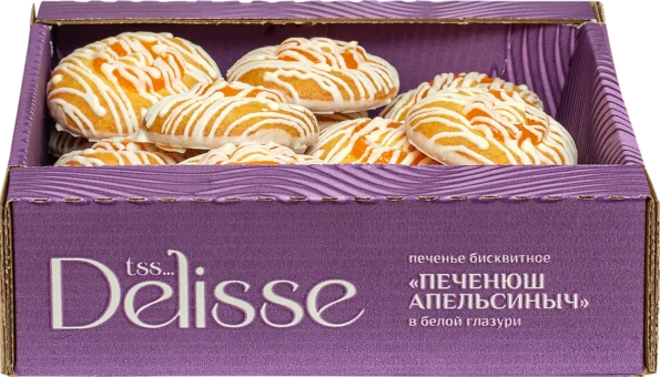 Печенье бисквитное DELISSE со вкусом апельсина, в белой глазури, 450г - 8Cd91Ba5 Dfd4 47D7 8B69 93Ef7E57578B