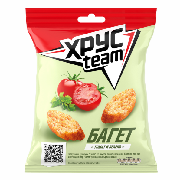 Сухарики ХРУСTEAM багет Томат и зелень, 60г - C0357761 A739 48D0 A62C 1A2D40928Fa5