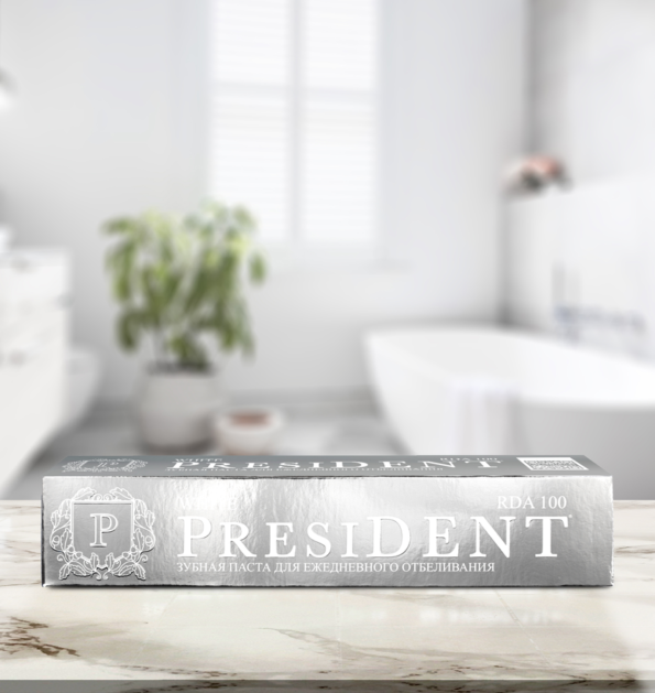 Зубная паста PRESIDENT White, 75г - D811Bee3 07B4 4Eb5 B5A5 6Dc70228B646 1