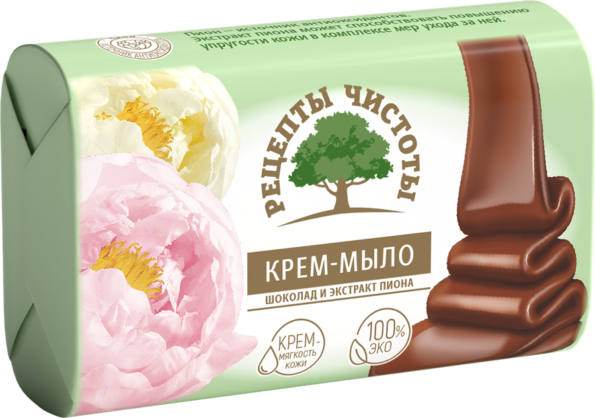 Крем-мыло туалетное РЕЦЕПТЫ ЧИСТОТЫ Шоколад и экстракт пиона, 100г - Fec45A4A 58Bf 4022 9268 25F4Fda3494B